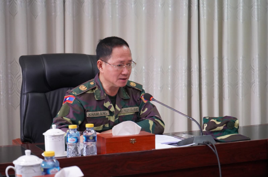 General Khamlieng Monitors Flood Situation in Luang Namtha